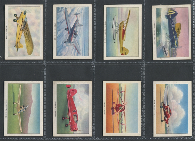 T87 Wings Cigarettes Modern American Airplanes Complete Set B (50 Cards)