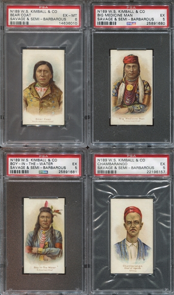 N189 Kimball Savage & Semi-Barbarous Chiefs & Rulers PSA-Graded Set - #4 on PSA Registry