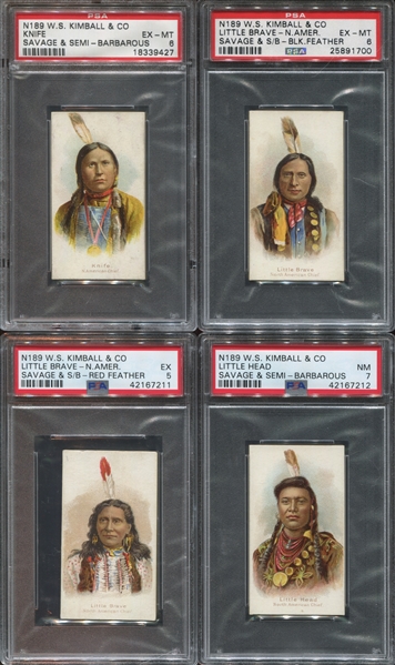 N189 Kimball Savage & Semi-Barbarous Chiefs & Rulers PSA-Graded Set - #4 on PSA Registry