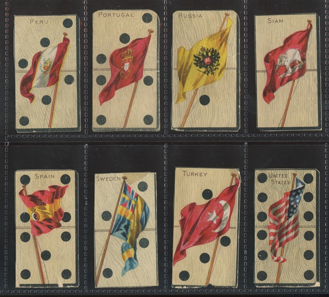 T177 Sweet Caporal Flags on Dominoes Complete Set of (28) Cards
