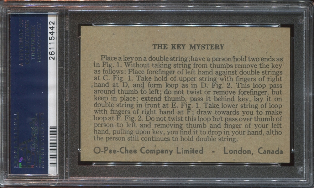 V305 O-Pee-Chee Trick Card The Key Mystery PSA7 NM