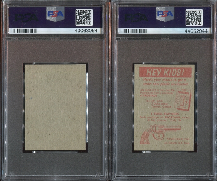 V339-3 Parkhurst Gum Color Comic Pair of PSA6 EX-MT Cards