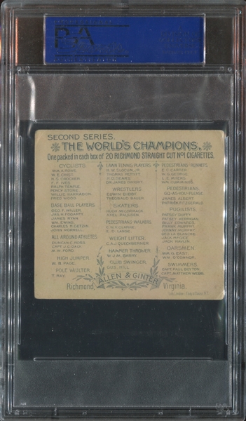 N43 Allen & Ginter World's Champions Lot of (5) Cards with PSA-Graded