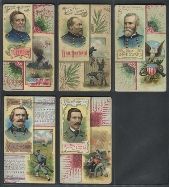N114 Duke Histories of Generals Lot of (5) Cards