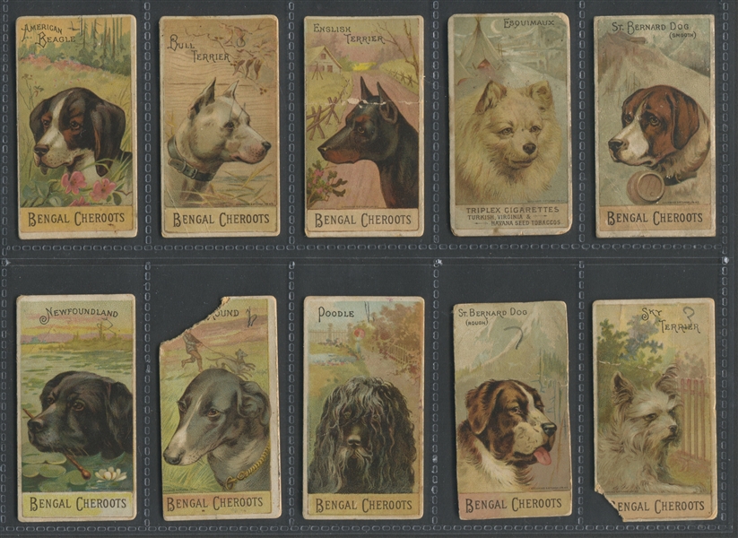 N375 H. Ellis Breeds of Dogs Lot of (10) Cards