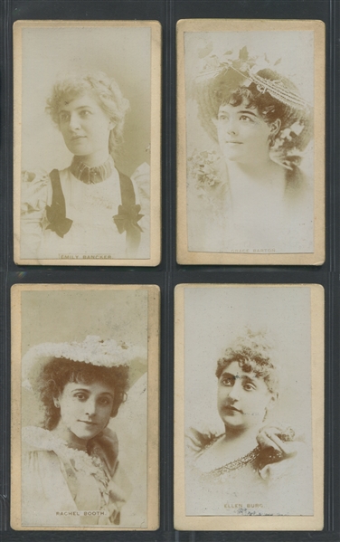 N336 S.F. Hess Actresses (large mounted photos) Lot of (4) Cards