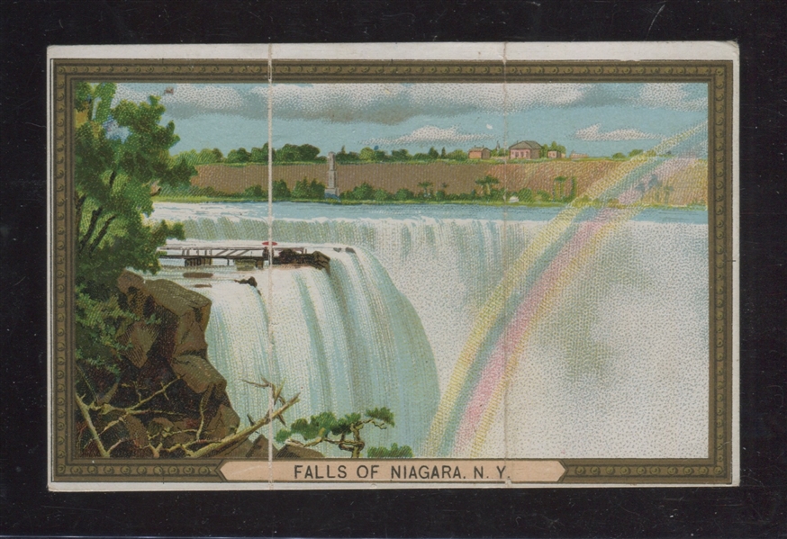 N126B Duke Tobacco Rulers, Flags, Nations Falls of Niagara Type Card