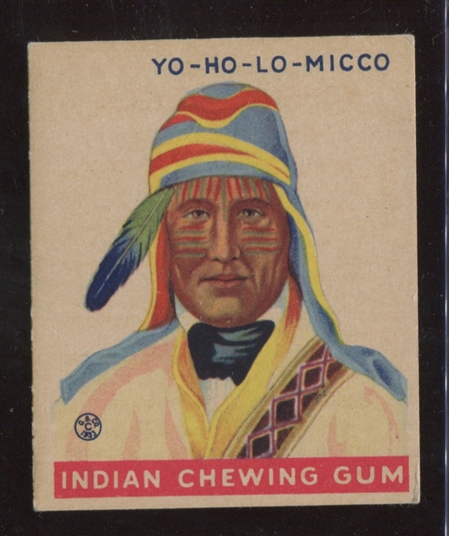 R73 Goudey Gum Indian Gum #193 Yo-Ho-Lo-Micco White Background