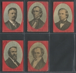 D67 Wards Tip-Top Bread Presidents Lot of (5) Cards