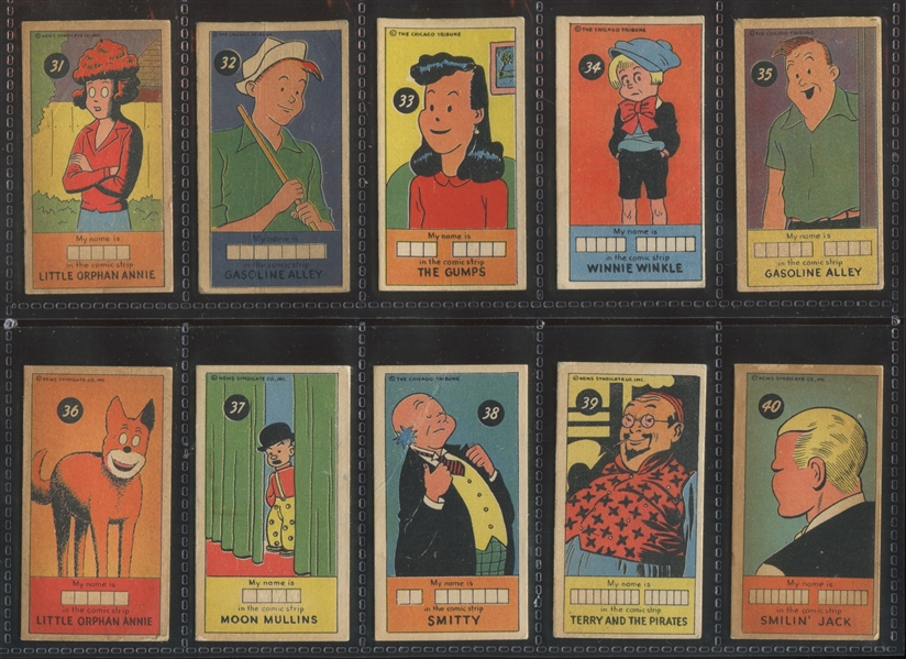 R757-1 Welch Sugar Daddy Comic Characters Complete Set of (50) Cards
