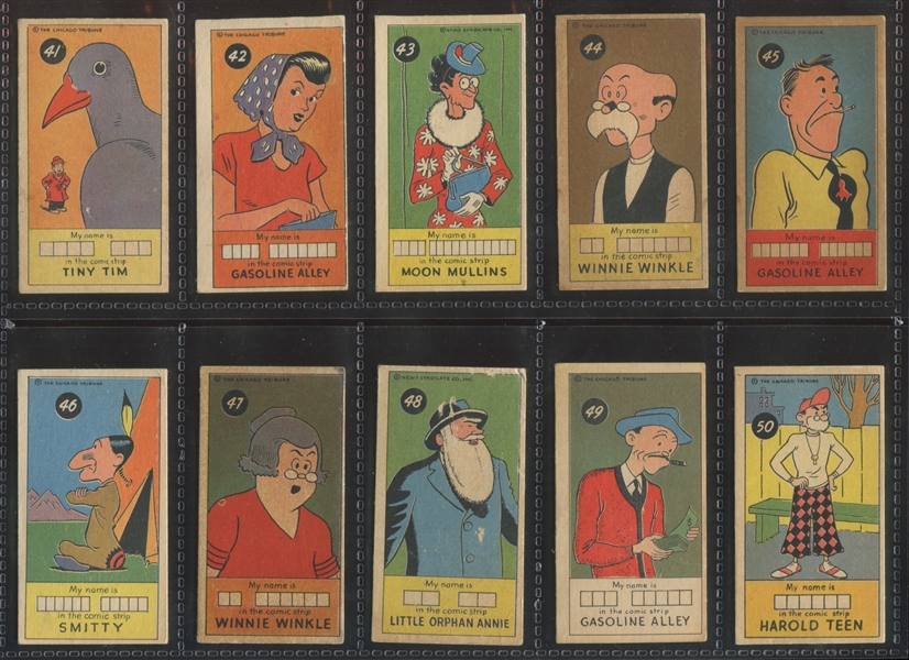 R757-1 Welch Sugar Daddy Comic Characters Complete Set of (50) Cards