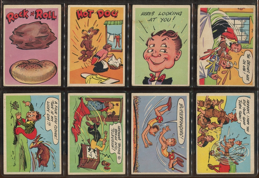 1957 Topps Goofy Post Cards Complete Set 