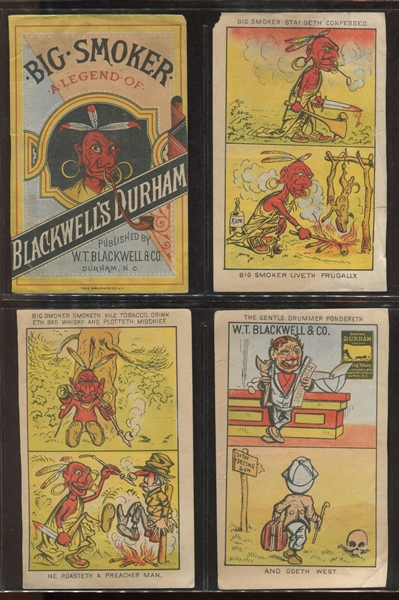Interesting Blackwell's Durham Big Smoker Indian Lot of (7) Trade Cards