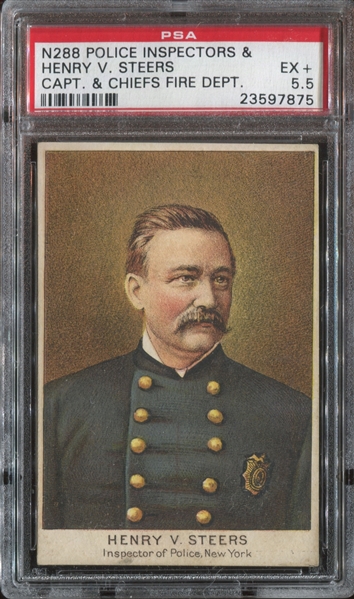 N288 D. Buchner Police and Fire Chiefs Henry V. Steers PSA5.5 EX+