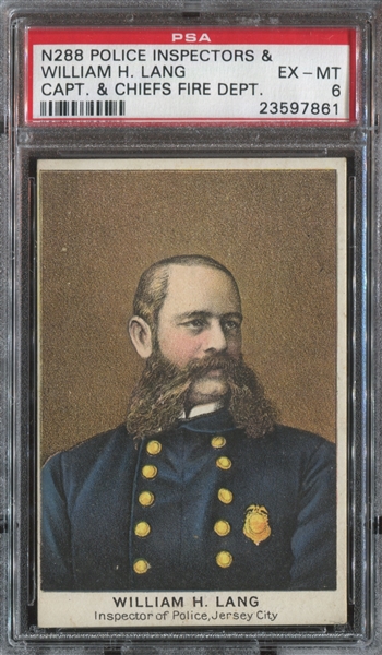 N288 D. Buchner Police and Fire Chiefs William H. Lang PSA6 EX-MT