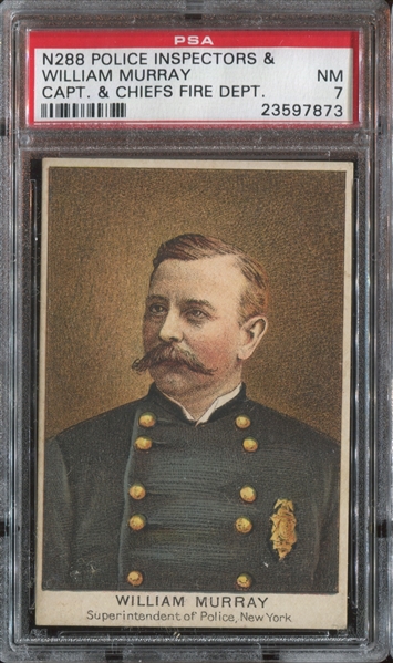 N288 D. Buchner Police and Fire Chiefs William Murray PSA7 NM