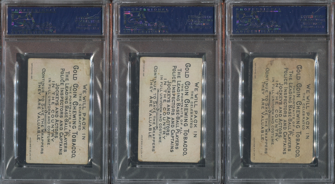 N284 D. Buchner Actors Lot of (3) PSA3 VG Graded Cards With Barrymore