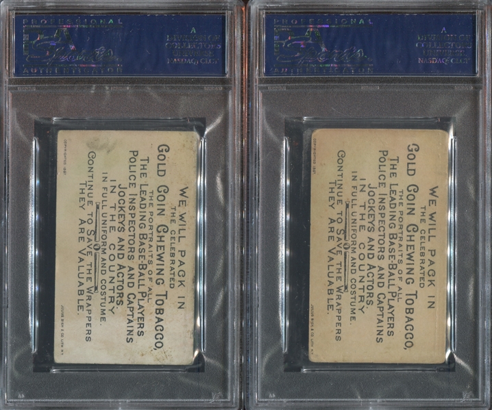 N284 D. Buchner Jockeys Lot of (2) PSA-Graded Cards