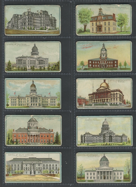 T126/E48 Blank Back State Capitol Buildings Lot of (11) Cards