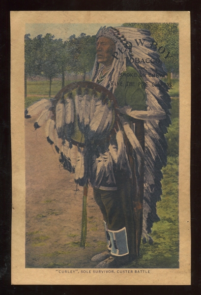 N-UNC Spaulding & Merrick Plow Boy Lot of (2) Native American Cabinet-Sized Cards