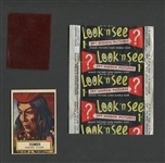 1952 Topps Look N See Wrapper Card and Film #96 Tecumseh