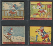 R161 Walt Disney Strip Cards Minnie Mouse Complete Group of (4)