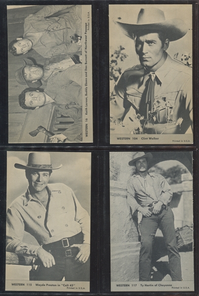 1959 Nu Card Sales TV Western Stars Lot of (19) Cards