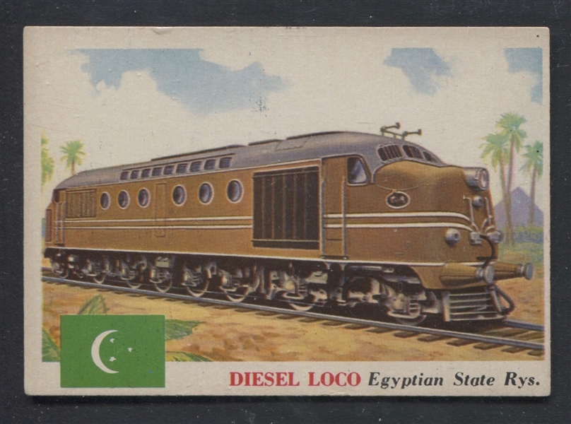 1955 Topps Rails and Sails #82 Diesel Loco Egyptian State Systems EX