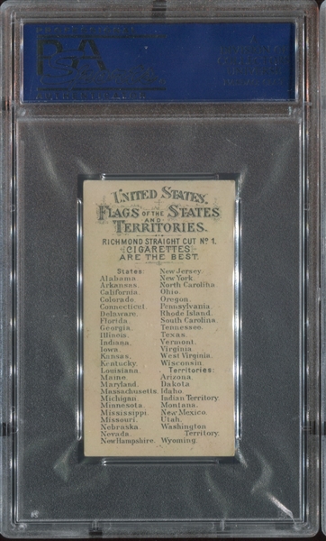 N11 Allen & Ginter States and Territories - Indiana - PSA6 EX-MT