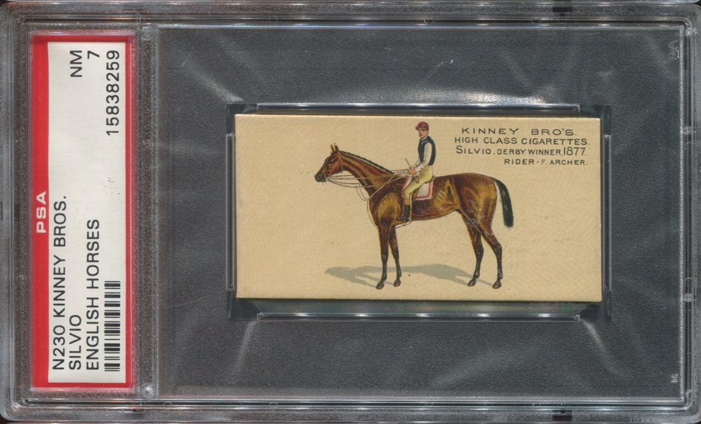 N230 Kinney Cigarettes Famous Running Horses (English) - Silvio - PSA7 NM