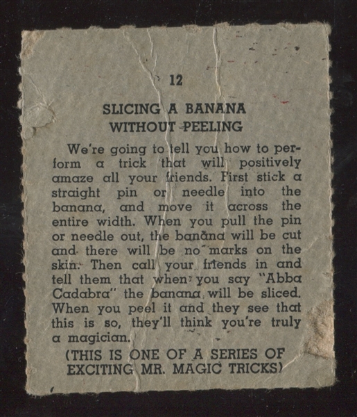 R722-4 Novel Package Corporation Mr. Magic Tricks #12 Slicing Banana