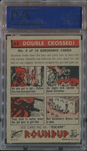 1956 Topps Round Up #64 Double Crossed! PSA9 Mint