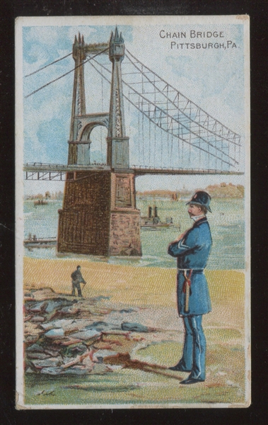 N281 Buchner American Scenes With a Policeman - Chain Bridge, PA