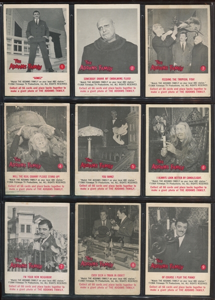 1964 Donruss The Addams Family Complete Set of (66) Cards
