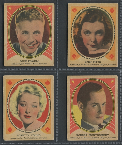 R68 Shelby Gum Hollywood Stars Lot of (8) Cards