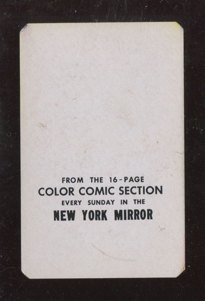 1940's Comic Traders New York Mirror Superman Type Card