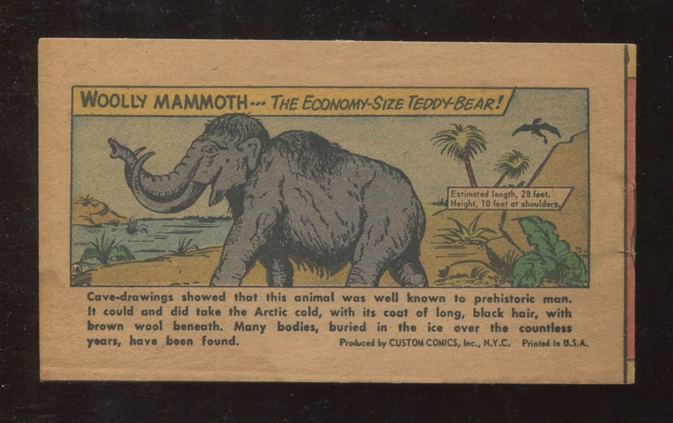 1950's Topps True Fact Series Comic Books #3 Prehistoric Beasts
