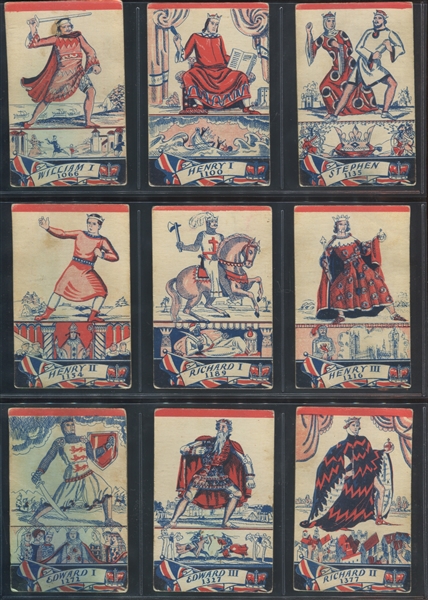 V302 O-Pee-Chee Kings and Quens of England Near Complete Set (31/38) Cards