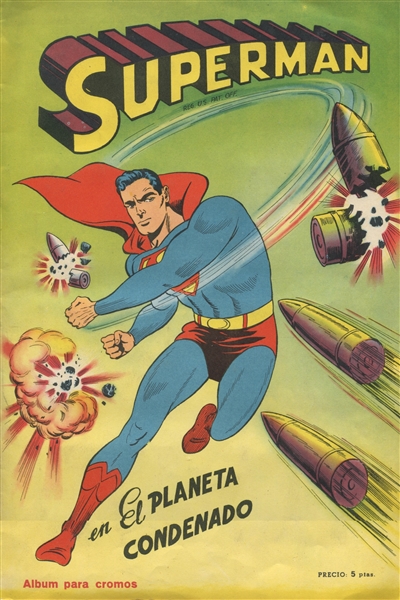 Fantastic 1958 Spanish Superman En Planeta Condenado Album With All (240) Cards