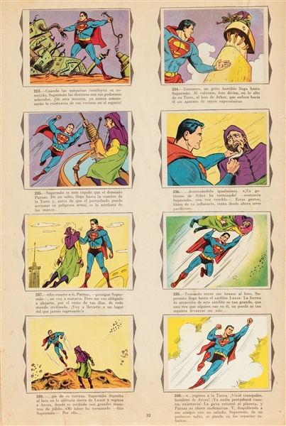 Fantastic 1958 Spanish Superman En Planeta Condenado Album With All (240) Cards