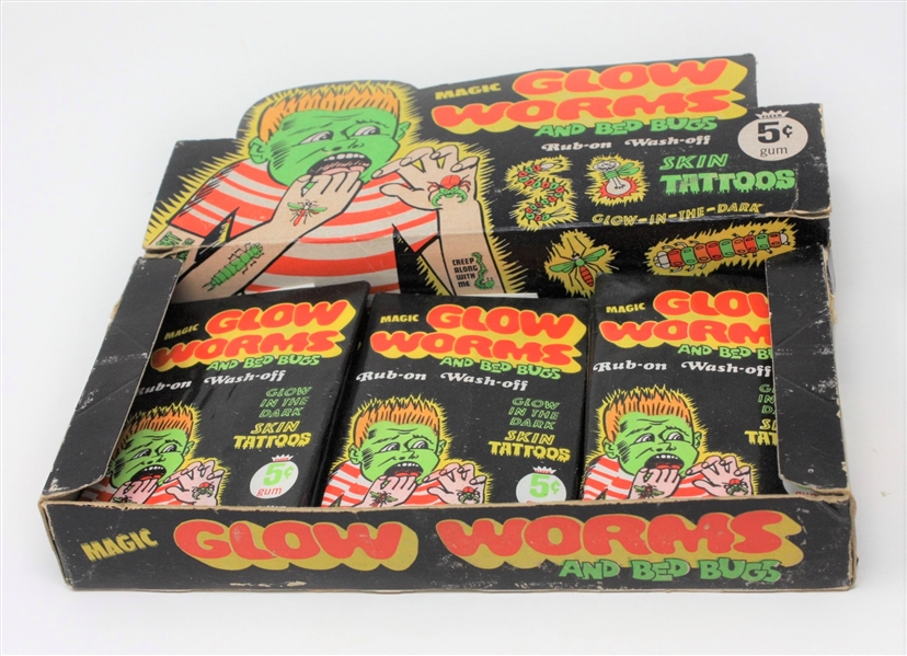 1960's Fleer Glow Worms Partial Wax Box with (14) Packs