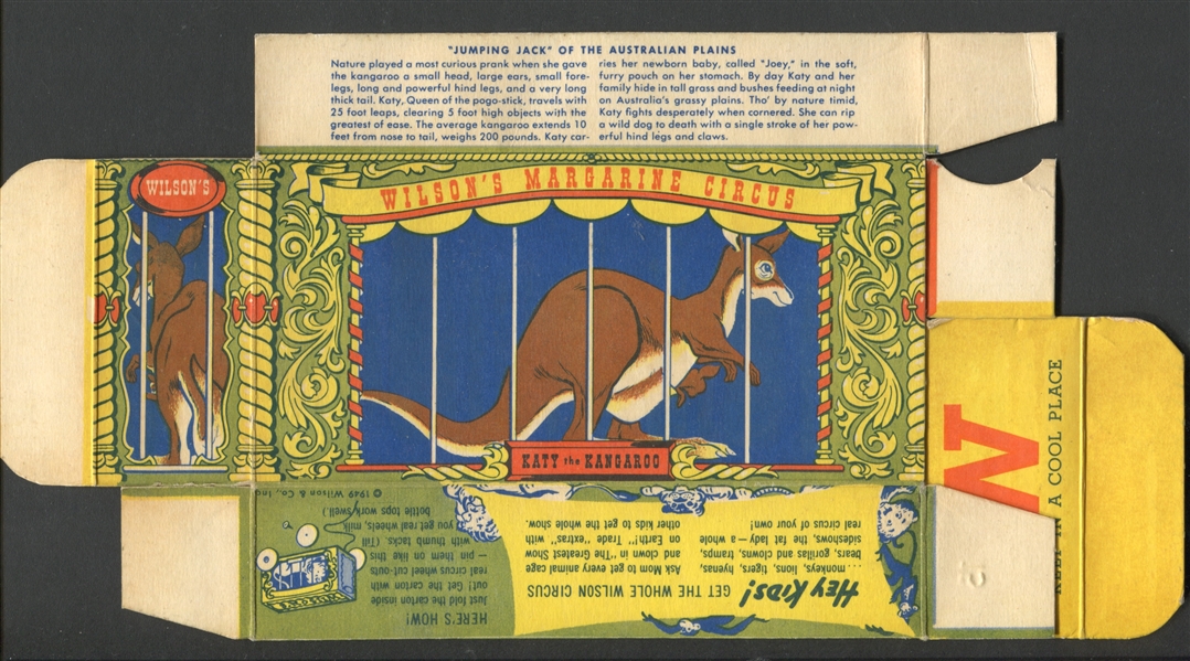 F-UNC Wilson's Margarine Circus Katy the Kangaroo Complete Box