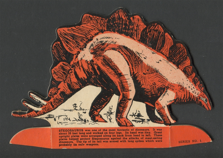1940's/1950's Anonymous Dinosaurs Stegosaurus Die Cut 