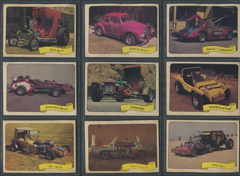 1974 Fleer Kustom Kars - Series 1 Lot of (18) Different Stickers