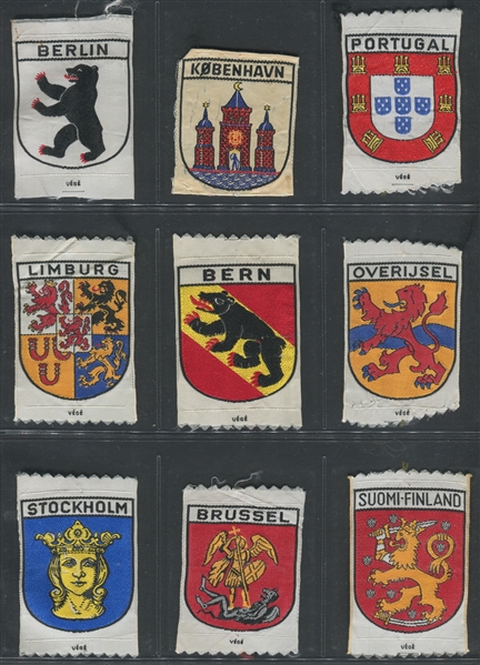 Interesting Lot of (25) Mostly European Colorful Crest Silks
