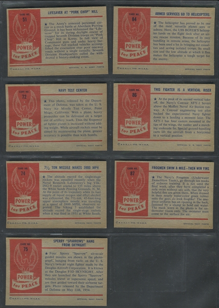 1954 Bowman Power For Peace Lot of (23) Cards