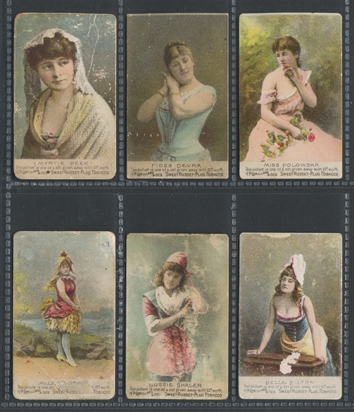 N250 Lorillard Actresses Lot of (6) Cards