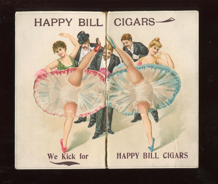 Interesting Happy Bill Cigars Mechanical Trade Card