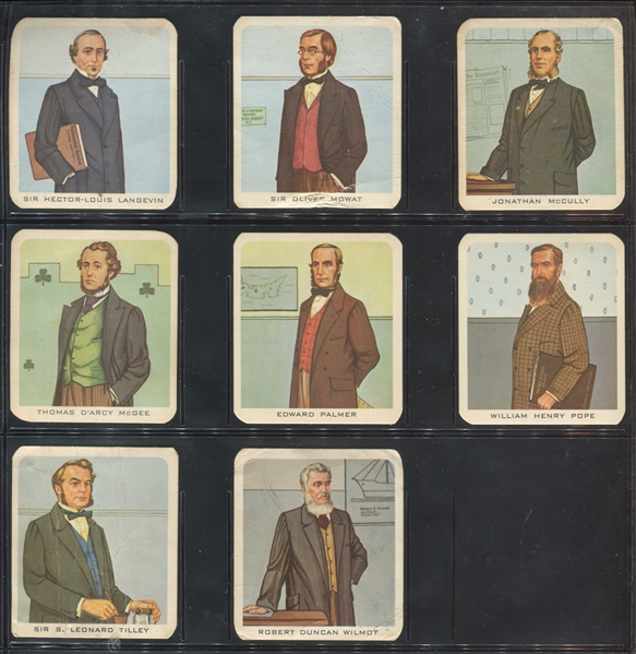 FC-UNC G.E. Barbour Company Father of the Confederation Partial set (20/36) Cards