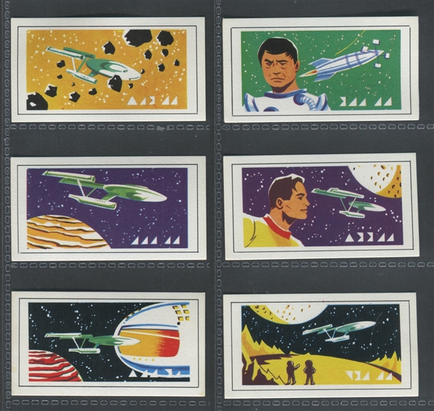 (10) Complete sets of 1971 Primrose Confectionery (UK) Star Trek Set of (12) Cards/Stamps
